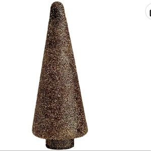 Creative Co Op 4 3/4 R x 12 1/4 H Glass Tree w/seedbeads oxidized pewter finish